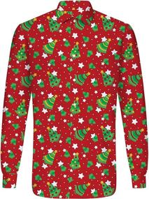 img 2 attached to Suitmeister Christmas Button Dress Shirt Men's Clothing in Shirts