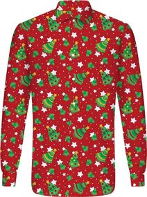 img 4 attached to Suitmeister Christmas Button Dress Shirt Men's Clothing in Shirts