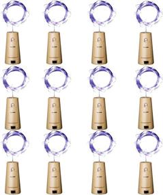 img 3 attached to 🍾 Aluan 10 Pack Wine Bottle Lights with Screwdriver - Battery Operated Cork Bottle String Lights with 12 LEDs for Party Wedding Christmas Halloween Bar Jar Lamp Decor, Cool White