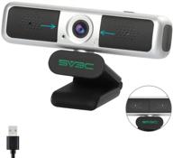 sv3c 2k webcam with microphone: full hd stream, 360-degree vision, privacy cover, plug-and-play—perfect for remote study, video conferences, and gaming logo