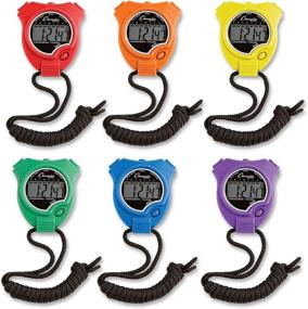 img 4 attached to Champion Sports Stopwatch Timer Set: Waterproof, Handheld Digital Clock Sport Stopwatches - 6 Pack with Large Display for Kids or Coach