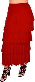 img 3 attached to 🌊 Dare2BStylish Women's Waterfall Tiered Layered Skirts: Effortless Elegance!