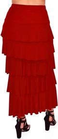 img 1 attached to 🌊 Dare2BStylish Women's Waterfall Tiered Layered Skirts: Effortless Elegance!