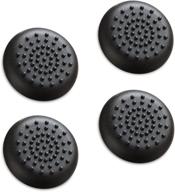 fosmon [set of 4] xbox one analog stick joystick controller extended thumb grips for enhanced performance in solid black logo