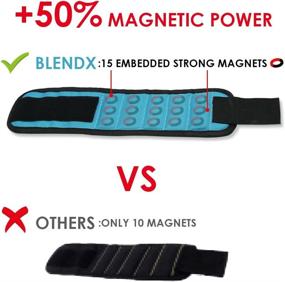 img 2 attached to Magnetic Wristband, BLENDX Men Gifts with Powerful Magnets for Holding Screws, Nails, Drill Bits - Ideal Tool for Father's Day Gift for Him, Men, Husband, Dad, DIY-er
