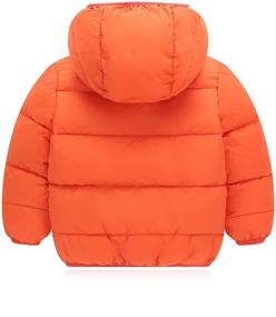 img 3 attached to 🧥 Warm and Cozy: Filouda Baby Boys Girls Winter Jacket with Fleece Lining, Windproof Hooded Puffer Coat