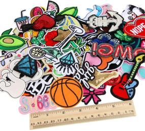 img 3 attached to 🧵 Set of 60 Assorted Styles Outdoors Embroidered Iron on Patches - DIY Sew Applique Repair Patch