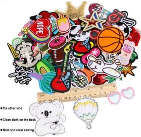 img 2 attached to 🧵 Set of 60 Assorted Styles Outdoors Embroidered Iron on Patches - DIY Sew Applique Repair Patch