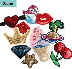 img 1 attached to 🧵 Set of 60 Assorted Styles Outdoors Embroidered Iron on Patches - DIY Sew Applique Repair Patch