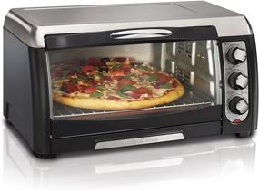 img 4 attached to 🔥 Hamilton Beach Countertop Convection Toaster Oven 6-Slice, Bake Pan & Broil Rack - Black (31331D): Efficient Cooking at Your Fingertips