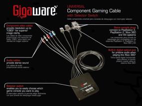 img 1 attached to 🎮 Gigaware Gaming Component Cable - Universal with Switch [Model 26-1542]