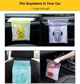 img 2 attached to WITSKICH Easy Stick-On Disposable Car Trash Bags Interior Accessories