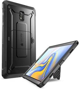 img 2 attached to 🦄 SUPCASE Unicorn Beetle Pro Full-body Rugged Case for Galaxy Tab A 10.5 (SM-T590/T595/T597) - 2018 Release | Built-In Screen Protector | Kickstand Hybrid Case - Black
