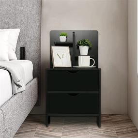 img 2 attached to 🪑 ARTETHYS Small Nightstands: Wooden Sofa Beside Table with Shelf, 2 Drawers, and Cabinet End Table for Bedroom and Living Room