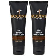 woody's facial hair conditioner - soften and condition dry, coarse, and flakey beard, 2-in-1 formula with vitamin e, panthenol, and matrixyl, soothing scruff and skin, 4 fl oz - pack of 2 logo