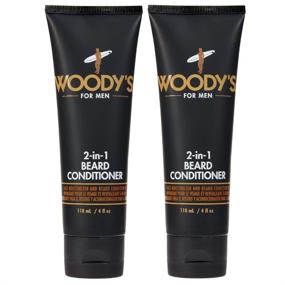 img 1 attached to Woody's Facial Hair Conditioner - Soften and Condition Dry, Coarse, and Flakey Beard, 2-in-1 Formula with Vitamin E, Panthenol, and Matrixyl, Soothing Scruff and Skin, 4 fl oz - Pack of 2