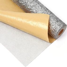 img 1 attached to Sparkle Up Your Walls: Self Adhesive Silver Chunky Glitter Wallpaper, Peel and Stick Roll (17.4in x 16.4ft) - Decorate with Glitter Fabric