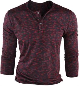 img 4 attached to 👕 Striped Sleeve Henley Shirts - Stylish Clothing for Men's Shirts by FORBUSITE