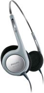 gray philips sbchl140/10 ultra lightweight on-ear wired headphones logo