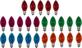 img 1 attached to 💡 25 Colored Light Bulbs Box - Creative Hobbies, Random Blinking, 7W, C7 Candelabra Base - Ideal for Night Lights, Christmas Strings, and Creative Projects