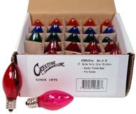 💡 25 colored light bulbs box - creative hobbies, random blinking, 7w, c7 candelabra base - ideal for night lights, christmas strings, and creative projects logo