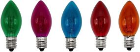 img 2 attached to 💡 25 Colored Light Bulbs Box - Creative Hobbies, Random Blinking, 7W, C7 Candelabra Base - Ideal for Night Lights, Christmas Strings, and Creative Projects