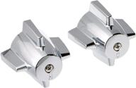 danco easy-to-install central brass faucet handles - chrome, 2-3/4" x 2-3/8", 1 pair (88264) логотип