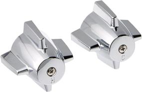 img 1 attached to DANCO Easy-to-Install Central Brass Faucet Handles - Chrome, 2-3/4" x 2-3/8", 1 Pair (88264)