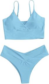 img 4 attached to SheIn Womens Sleeveless Swimsuit Wireless Women's Clothing and Swimsuits & Cover Ups