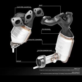 img 3 attached to 🚗 DNA Motoring OEM-CONV-009 Catalytic Converter Exhaust Header: Factory Style Replacement for 01-08 Escape / 01-06 Tribute 3.0L