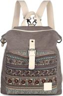 stylish & practical: lanpet women's canvas vintage backpack purse logo