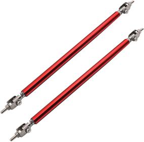 img 4 attached to 🔧 Universal 7.87" Red Adjustable Front Bumper Lip Splitter Strut Rod Tie Support Bars - Set of 2 Replacement Pieces