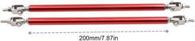 img 3 attached to 🔧 Universal 7.87" Red Adjustable Front Bumper Lip Splitter Strut Rod Tie Support Bars - Set of 2 Replacement Pieces
