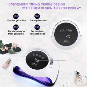 img 2 attached to Berabo 120W UV LED Nail Lamp: Faster Gel Polish Dryer with 4 Timer Settings - Professional Portable Handle, Auto Sensor Nail Machine for Fingernails and Toenails