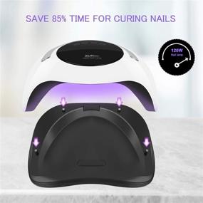 img 1 attached to Berabo 120W UV LED Nail Lamp: Faster Gel Polish Dryer with 4 Timer Settings - Professional Portable Handle, Auto Sensor Nail Machine for Fingernails and Toenails