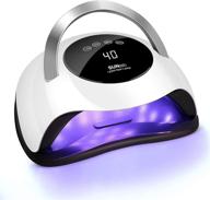 berabo 120w uv led nail lamp: faster gel polish dryer with 4 timer settings - professional portable handle, auto sensor nail machine for fingernails and toenails logo