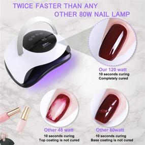 img 3 attached to Berabo 120W UV LED Nail Lamp: Faster Gel Polish Dryer with 4 Timer Settings - Professional Portable Handle, Auto Sensor Nail Machine for Fingernails and Toenails