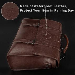 img 3 attached to Leather Mens Messenger Bag Vintage 15