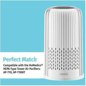 img 1 attached to 🌬️ HoMedics TotalClean Запасной фильтр для очистителя воздуха с системой гепа-фильтрации и активированным углем - удаляет 99% воздушных загрязнителей | Подходит для моделей AP-T10-BK и AP-T10-WT