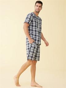 img 2 attached to 👖 NavyWhite Men's Clothing: Latuza's Stylish Summer Cotton Pajamas for Ultimate Comfort