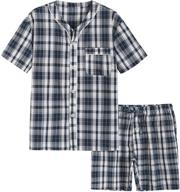 👖 navywhite men's clothing: latuza's stylish summer cotton pajamas for ultimate comfort logo