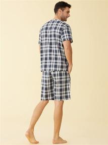 img 1 attached to 👖 NavyWhite Men's Clothing: Latuza's Stylish Summer Cotton Pajamas for Ultimate Comfort