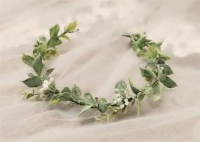 img 1 attached to 🌿 FIDDY898 Boho Eucalyptus Crown Headpiece for Wedding Photo Prop - STYLE1
