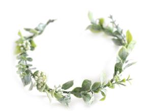 img 4 attached to 🌿 FIDDY898 Boho Eucalyptus Crown Headpiece for Wedding Photo Prop - STYLE1