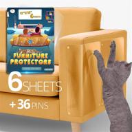 conlun furniture protectors from cats: effective cat scratch deterrent sheets with twist pins - say goodbye to scratched couches! logo