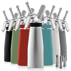 img 4 attached to 🍨 Premium Whipped Cream Dispenser - Robust Aluminum Cream Whipper, 3 Stainless Steel Culinary Decorating Tips and 1 Brush - Whip Cream Canister with Recipe Guide - Homemade Cream Maker for Ultimate Culinary Experience