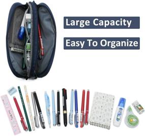 img 3 attached to Kasqo Capacity Stationery Supplies Organizer Organization, Storage & Transport