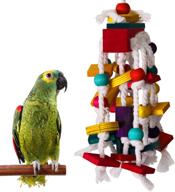 🐦 high-quality rypet bird chewing toy - ideal parrot cage bite toys, wooden block bird parrot toys for small and medium parrots and birds logo