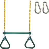 🤸 eastern jungle gym heavy-duty ring trapeze bar combo swing: large 20" bar, coated chains, 43" long, 2 snap hooks swing set accessory логотип