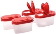 🌶️ tupperware small spice shaker set (4 pieces) - sheer design with red seals logo